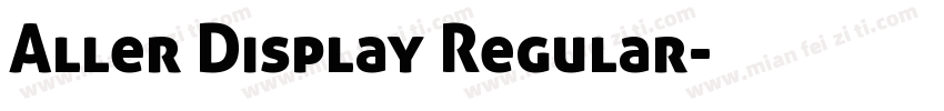 Aller Display Regular字体转换